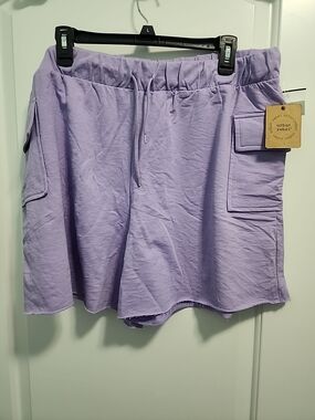 Women’s Lavender Cargo Lounge Shorts